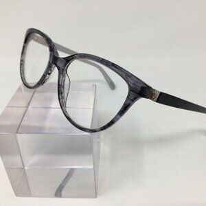 KAM DHILLON Eyeglasses DH249 Frames 51 [] 17 135 Ink Grey Flex Hinge Cateye